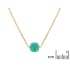Collar de amazonita azul cuadrada, acero inoxidable dorado PVD, 42-3-3 cm