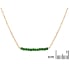 Irregular green sandstone necklace, PVD gold-plated stainless steel, 40-3-3 cm