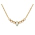 Natural drop blue topaz necklace, gold-plated 925 silver, 42+3 cm