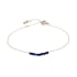 Irregular blue Afghan lapis lazuli bracelet, stainless steel, 15.5-2-2 cm