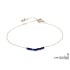 Irregular blue Afghan lapis lazuli bracelet, stainless steel, 15.5-2-2 cm