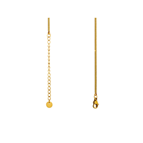 Catena, in acciaio inossidabile dorato PVD, 45+5 cm