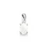 Pendant with natural white opal from Australia oval, in rhodium-plated silver 925