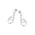 Drop earrings with opal and zirconium oxide, 925 rhodium silver