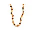 Necklace with natural multi-colored amber from the Baltic Sea, length 60 cm