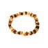 Bracelet with natural multi-colored amber from the Baltic Sea, length 19 cm