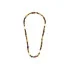 Necklace with cylindrical multi-colored amber, length 48 cm