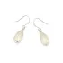 Earrings with natural white moonstone, in rhodium-plated silver 925