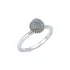 Ring with natural multi-colored labradorite, in 925 rhodium silver