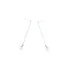 Natural Rose Quartz Dangle Earrings in 925 Rhodium Silver