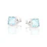 Earrings with natural blue chalcedony, in 925 rhodium silver