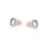 Earrings with natural blue chalcedony, in 925 rhodium silver