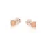 Earrings with natural pink moonstone, in 925 rhodium silver