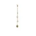 Necklace with multi-colored stones, in 925 gold plated silver, length 80 cm