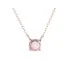 Necklace with purple amethyst, in rhodium-plated silver 925, length 42 + 3 cm