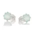 Earrings with natural aqua tinted agate, in rhodium-plated silver 925