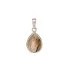 Drop pendant with multi-colored labradorite, 925 rhodium-plated silver, 1.5+0.8 cm