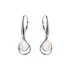 Earrings with natural rose quartz, in 925 rhodium silver