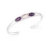 Bracelet with amethyst and rose quartz, in rhodium-plated silver 925