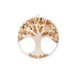 Tree of life charging and decoration plate with birch and amber, 11 cm