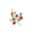 Tree of life pendant with multi-colored amber, 925 rhodium silver, 3.3+1 cm