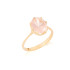 Ring with natural rose quartz, in 750 gold