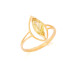 Ring with natural yellow quartz, in 750 gold