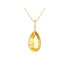 Pendant with natural yellow quartz, in 750 gold