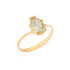 Ring with natural green amethyst, in 750 gold