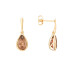 Earrings with natural smoky quartz, in 750 gold