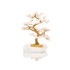 Tree of happiness 13 cm with rose quartz (105 petals) and Greek marble