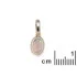 Pendant with natural white opal from Australia oval, in 750 gold