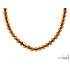 Necklace with natural cognac amber from the Baltic Sea ball, length 45 cm