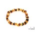 Bracelet with natural multi-colored amber from the Baltic Sea, length 19 cm