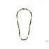 Necklace with cylindrical multi-colored amber, length 48 cm