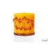 Candle with amber, 10.5x9.5 cm