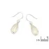 Earrings with natural white moonstone, in rhodium-plated silver 925