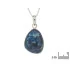 Pendant with blue shattuckite, in rhodium-plated silver 925, height 1.9+0.8 cm