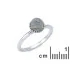 Ring with natural multi-colored labradorite, in 925 rhodium silver