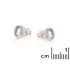 Earrings with natural blue chalcedony, in 925 rhodium silver