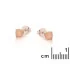 Earrings with natural pink moonstone, in 925 rhodium silver