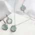 Natural Aqua Dyed Agate Dangle Earrings, 925 Silver