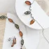 Bracelet with multi-colored amber navette, in 925 rhodium silver, length 18 cm