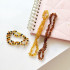 Baby necklace with multi-colored amber chips, clip clasp, length 32 - 33 cm