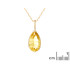 Pendant with natural yellow quartz, in 750 gold