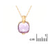 Pendant with natural purple amethyst, in 750 gold