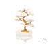 Tree of happiness 13 cm with rose quartz (105 petals) and Greek marble