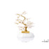 Tree of happiness 16-17 cm with rose quartz (95 petals) and Greek marble