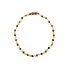 Baby necklace with multi-colored amber ball, clip clasp, length 32 - 33 cm