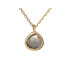 Heart necklace with multi-colored labradorite, in 925 gold plated silver, 42 + 3 cm